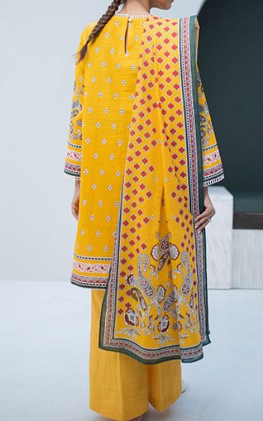 Zellbury Golden Yellow Khaddar Suit (2 Pcs) | Pakistani Winter Dresses- Image 2