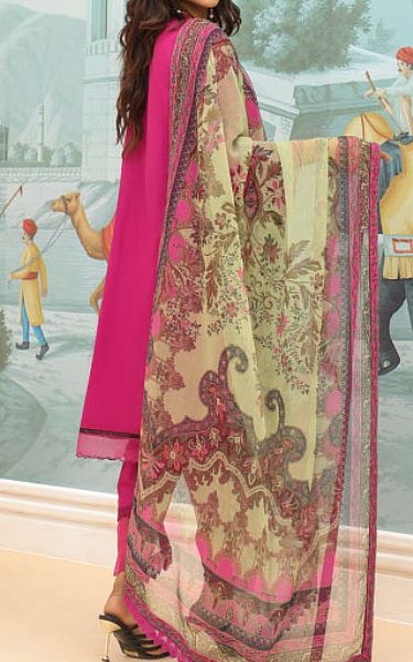 Zellbury Hot Pink Khaddar Suit | Pakistani Winter Dresses- Image 2