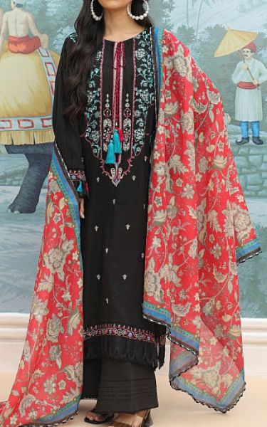 Zellbury Black Khaddar Suit | Pakistani Winter Dresses- Image 1