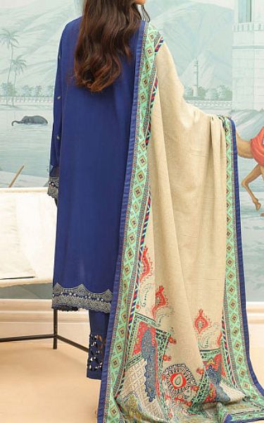 Zellbury Navy Blue Viscose Suit | Pakistani Winter Dresses- Image 2