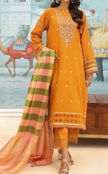 Zellbury Mustard Cambric Suit | Pakistani Winter Dresses- Image 1