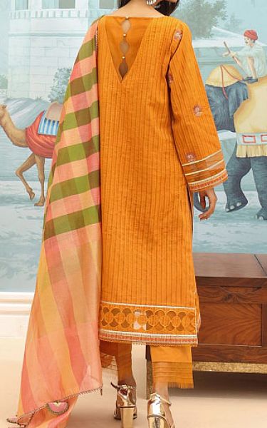 Zellbury Mustard Cambric Suit | Pakistani Winter Dresses- Image 2
