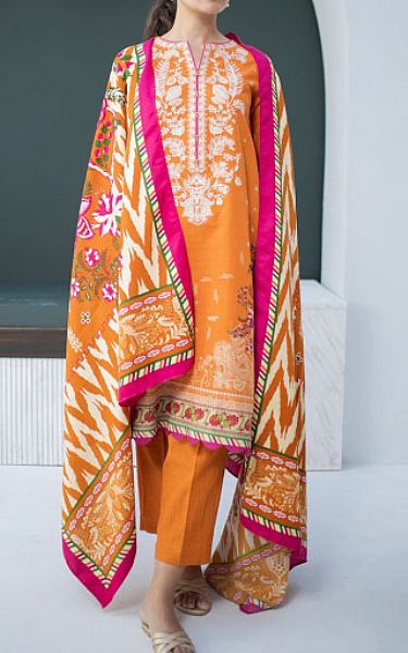 Zellbury Mustard Khaddar Suit | Pakistani Winter Dresses- Image 1