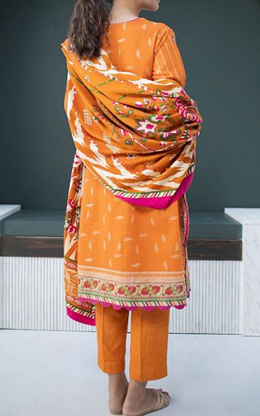 Zellbury Mustard Khaddar Suit | Pakistani Winter Dresses- Image 2