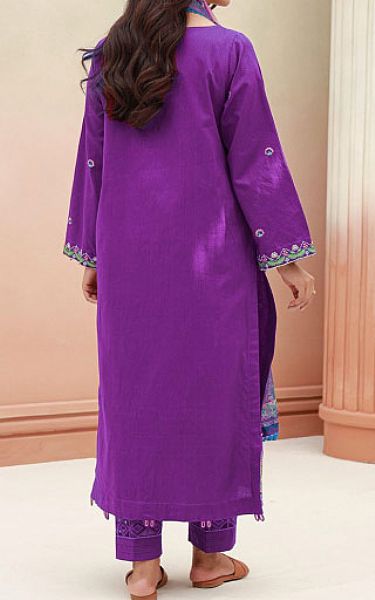 Zellbury Purple Khaddar Suit | Pakistani Winter Dresses- Image 2