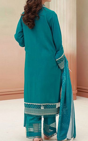 Zellbury Teal Viscose Suit | Pakistani Winter Dresses- Image 2
