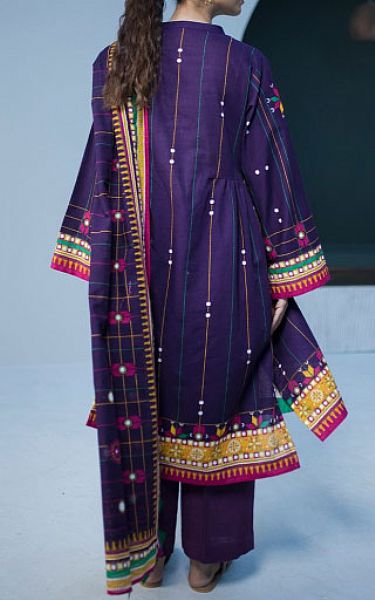 Zellbury Purple Khaddar Suit (2 Pcs) | Pakistani Winter Dresses- Image 2