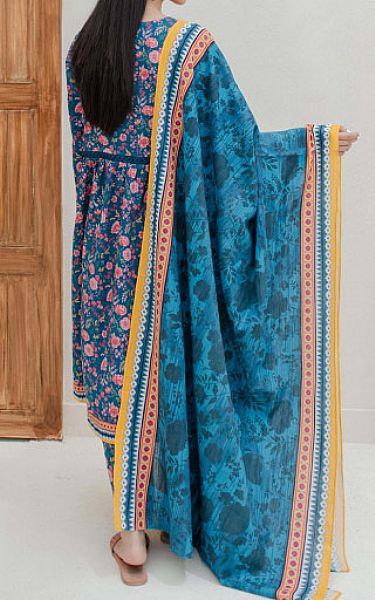 Zellbury Blue Cotail Suit | Pakistani Winter Dresses- Image 2