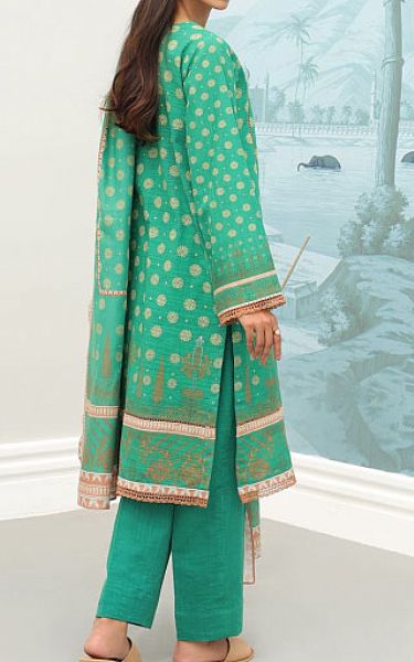 Zellbury Pastel Green Khaddar Suit | Pakistani Winter Dresses- Image 2