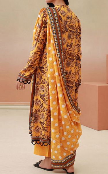 Zellbury Mustard Viscose Suit | Pakistani Winter Dresses- Image 2