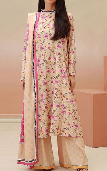 Zellbury Ivory Viscose Suit | Pakistani Winter Dresses- Image 1