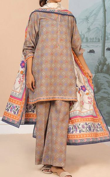 Zellbury Grey Karandi Suit | Pakistani Winter Dresses- Image 1