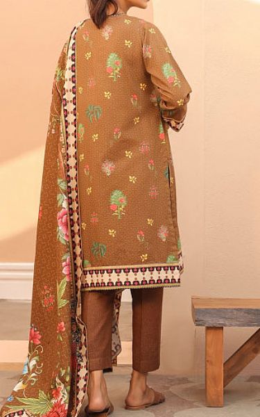 Zellbury Clay Brown Khaddar Suit | Pakistani Winter Dresses- Image 2