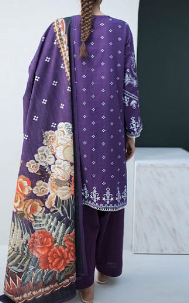 Zellbury Indigo Khaddar Suit | Pakistani Winter Dresses- Image 2