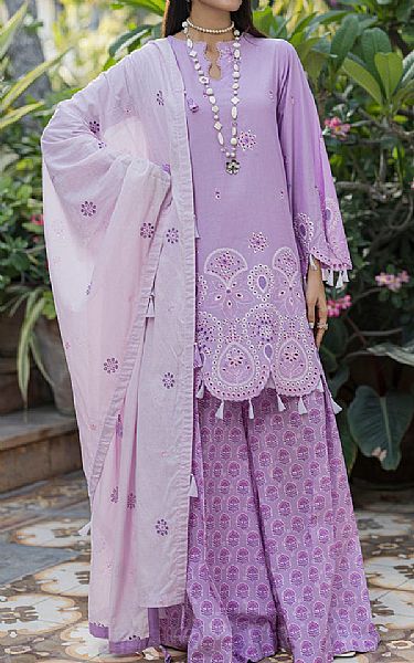 Zellbury Lilac Cotton Suit | Pakistani Lawn Dress in USA- Image 1