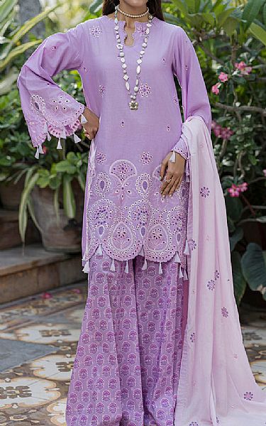 Zellbury Lilac Cotton Suit | Pakistani Lawn Dress in USA- Image 2