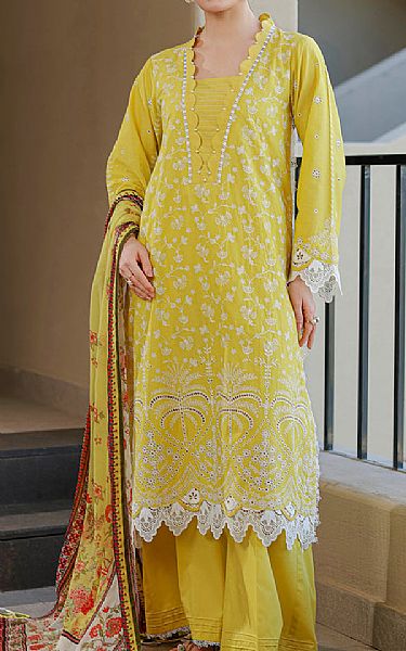 Zellbury Yellow Cotton Suit | Pakistani Lawn Dress in USA- Image 1