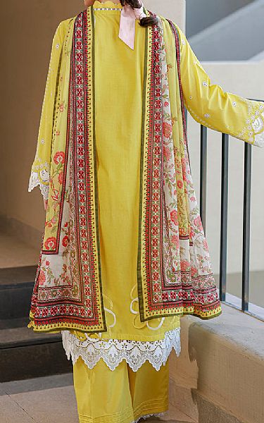 Zellbury Yellow Cotton Suit | Pakistani Lawn Dress in USA- Image 2