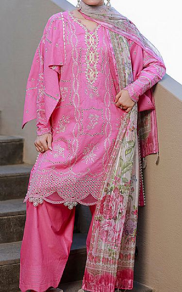 Zellbury Pink Cotton Suit | Pakistani Lawn Dress in USA- Image 1