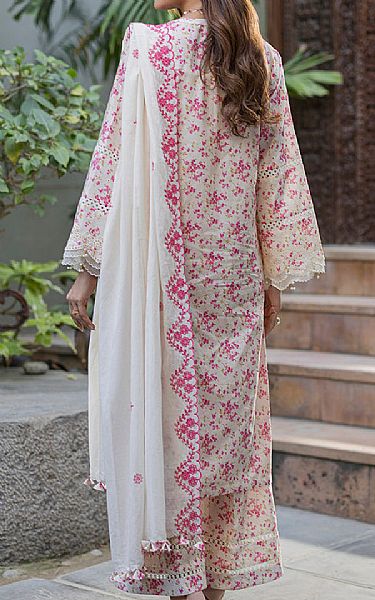 Zellbury Off White/Pink Cotton Suit | Pakistani Lawn Dress in USA- Image 2