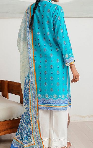 Zellbury Turquoise Cambric Suit (2 pcs) | Pakistani Lawn Dress in USA- Image 2