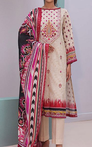 Zellbury Beige Cambric Suit (2 pcs) | Pakistani Lawn Dress in USA- Image 1
