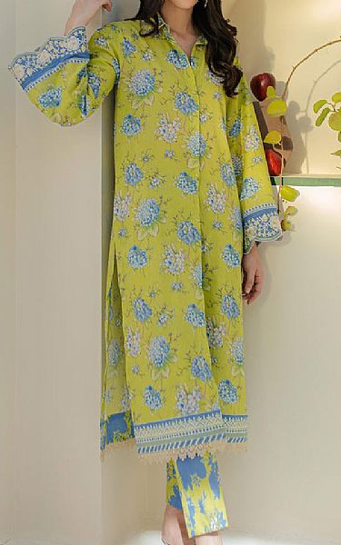 Zellbury Lime Green Cambric Suit (2 pcs) | Pakistani Lawn Dress in USA- Image 1