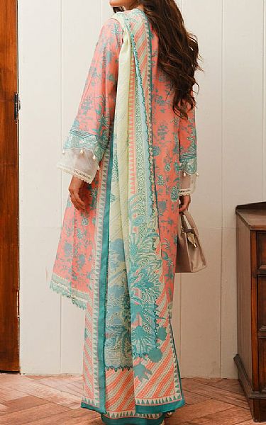 Zellbury Coral Cambric Suit (2 pcs) | Pakistani Lawn Dress in USA- Image 2