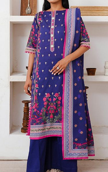 Zellbury Blueberry Cambric Suit (2 pcs) | Pakistani Lawn Dress in USA- Image 1