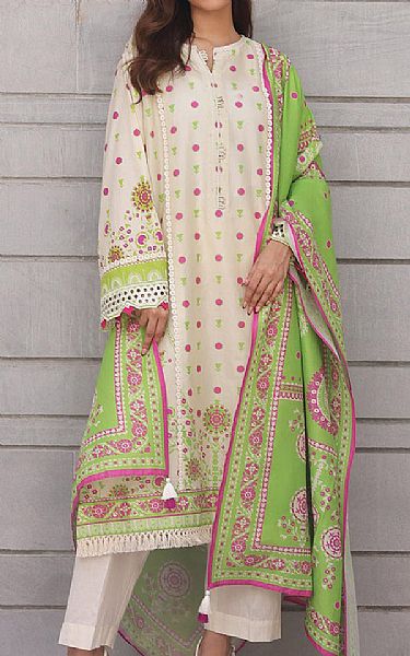 Zellbury Ivory Cambric Suit (2 pcs) | Pakistani Lawn Dress in USA- Image 1