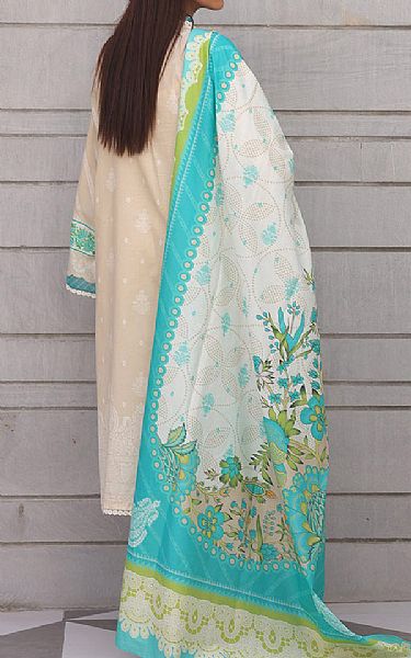 Zellbury Beige Cambric Suit (2 pcs) | Pakistani Lawn Dress in USA- Image 2