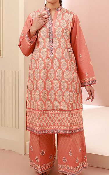 Zellbury Coral Cambric Suit (2 pcs) | Pakistani Lawn Dress in USA- Image 1