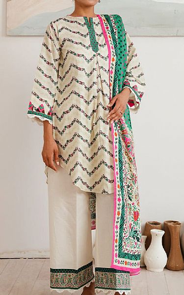 Zellbury Off White Cambric Suit (2 pcs) | Pakistani Lawn Dress in USA- Image 1