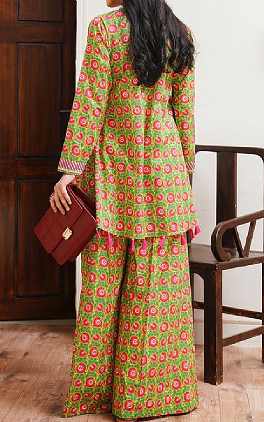 Zellbury Green/Pink Cambric Suit (2 pcs) | Pakistani Lawn Dress in USA- Image 2