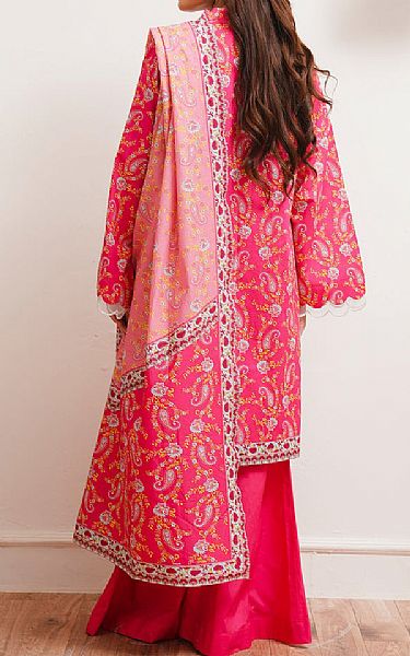 Zellbury Cerise Pink Cambric Suit (2 pcs) | Pakistani Lawn Dress in USA- Image 2