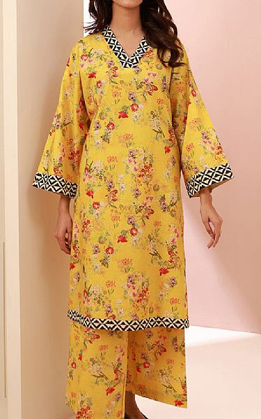 Zellbury Mustard Cambric Suit (2 pcs) | Pakistani Lawn Dress in USA- Image 1