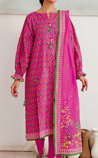 Zellbury Hot Pink Cambric Suit | Pakistani Lawn Dress in USA- Image 1