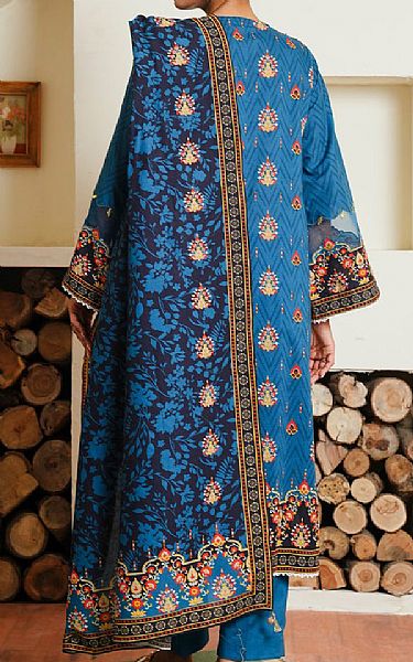 Zellbury Deep Sea Blue Cambric Suit | Pakistani Lawn Dress in USA- Image 2