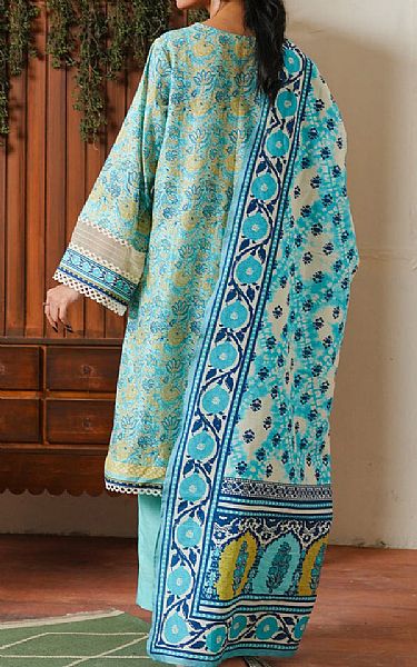Zellbury Aqua Cambric Suit | Pakistani Lawn Dress in USA- Image 2