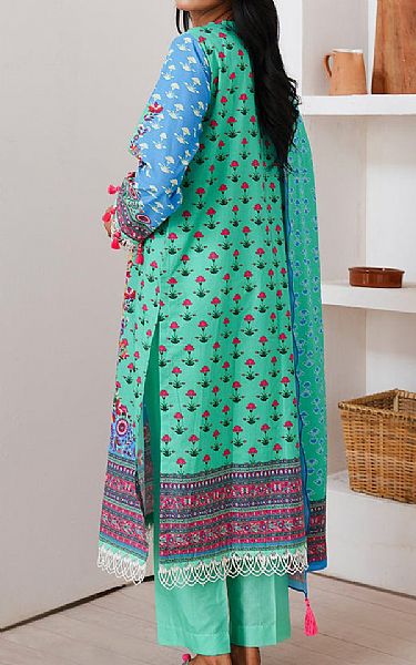Zellbury Blue/Green Cambric Suit | Pakistani Lawn Dress in USA- Image 2