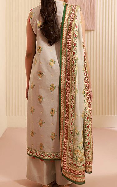 Zellbury Beige Cambric Suit | Pakistani Lawn Dress in USA- Image 2