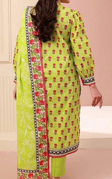 Zellbury Lime Green Cambric Suit | Pakistani Lawn Dress in USA- Image 2