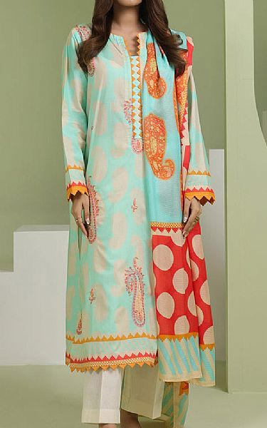 Zellbury Mint Green Lawn Suit (2 pcs) | Pakistani Lawn Dress in USA- Image 1