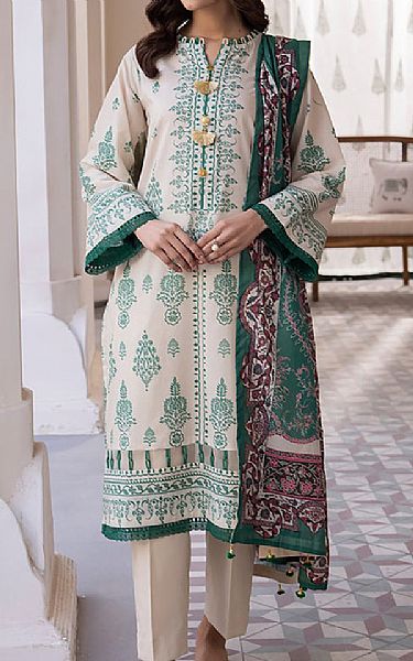 Zellbury Off White Lawn Suit (2 pcs) | Pakistani Lawn Dress in USA- Image 1