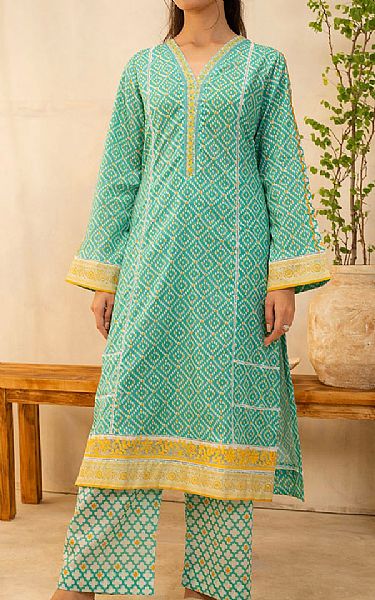 Zellbury Sea Green Lawn Suit (2 pcs) | Pakistani Lawn Dress in USA- Image 1