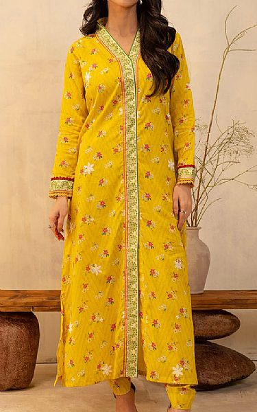 Zellbury Golden Yellow Lawn Suit (2 pcs) | Pakistani Lawn Dress in USA- Image 1