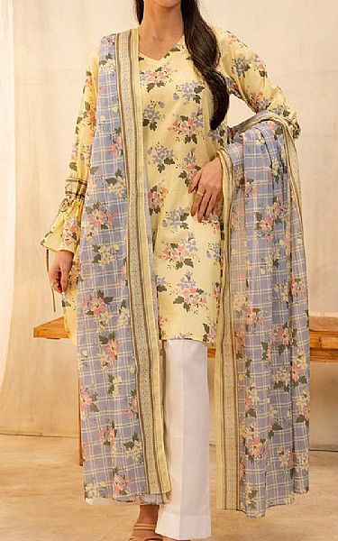 Zellbury Lemon Yellow Lawn Suit (2 pcs) | Pakistani Lawn Dress in USA- Image 1