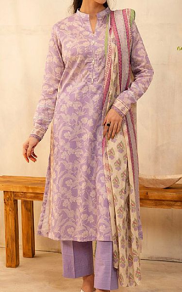 Zellbury Lilac Lawn Suit (2 pcs) | Pakistani Lawn Dress in USA- Image 1