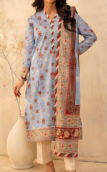 Zellbury Cadet Blue Lawn Suit (2 pcs) | Pakistani Lawn Dress in USA- Image 1