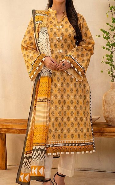 Zellbury Light Orange Lawn Suit (2 pcs) | Pakistani Lawn Dress in USA- Image 1